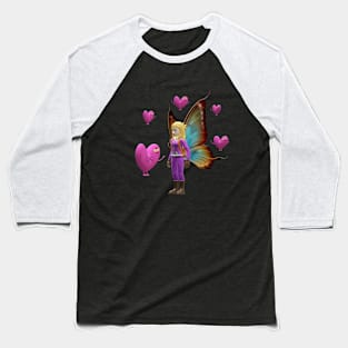 butterfly girl Baseball T-Shirt